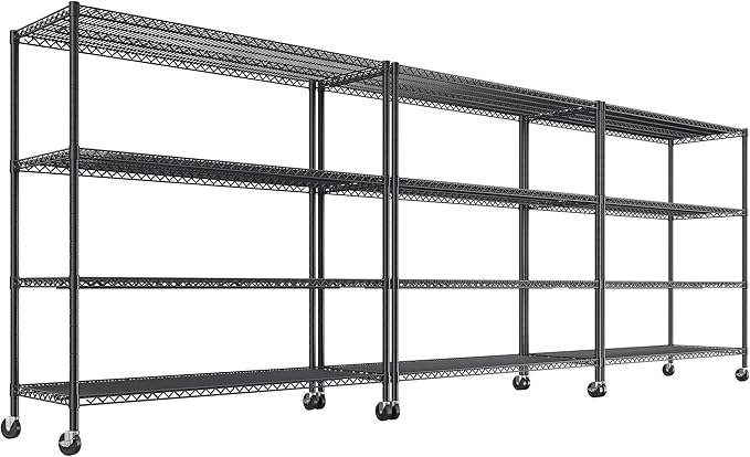 REIBII 55.5''W Storage Shelves 2500LBS Wire Shelving Unit by REIBII