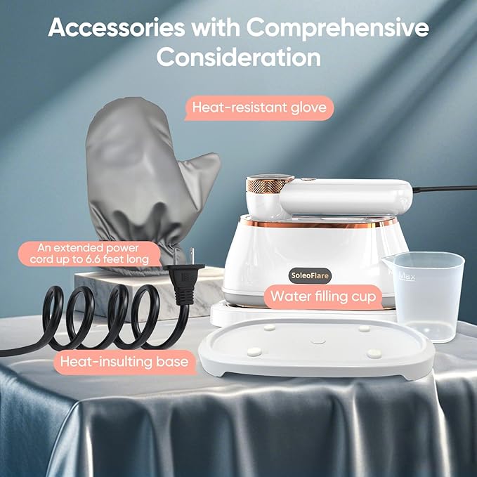 Steamer for Clothes & Iron 2in1, 1200W Travel Steam Iron, 5 Modes LCD, 180ml - Image 6