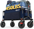 PORTAL Collapsible Wagon with Brakes, Heavy Duty Utility Cart with All-Terrain by PORTAL