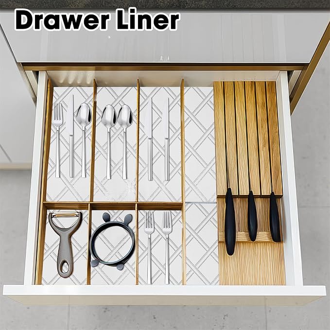 Drawer and Shelf Liners for Kitchen Cabinets Non-Adhesive Cabinet Liners Strong - Image 7