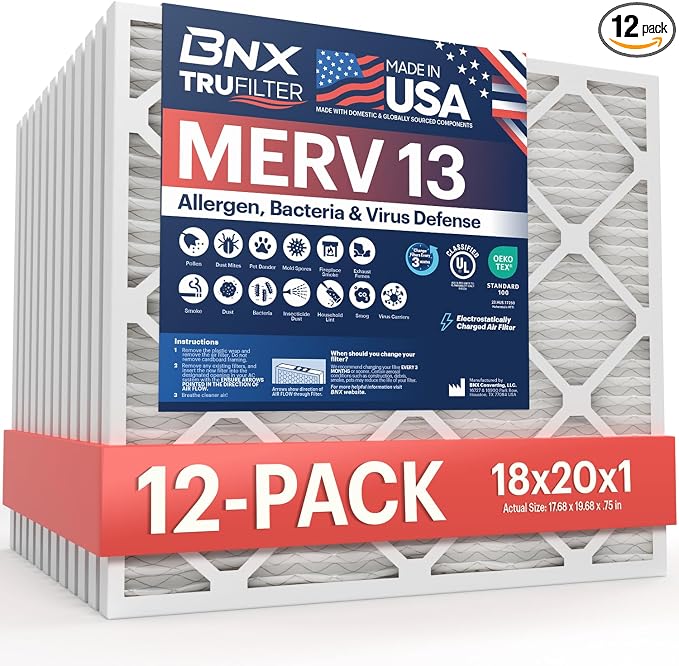 BNX TruFilter 18x20x1 Air Filter MERV 13 by BNX