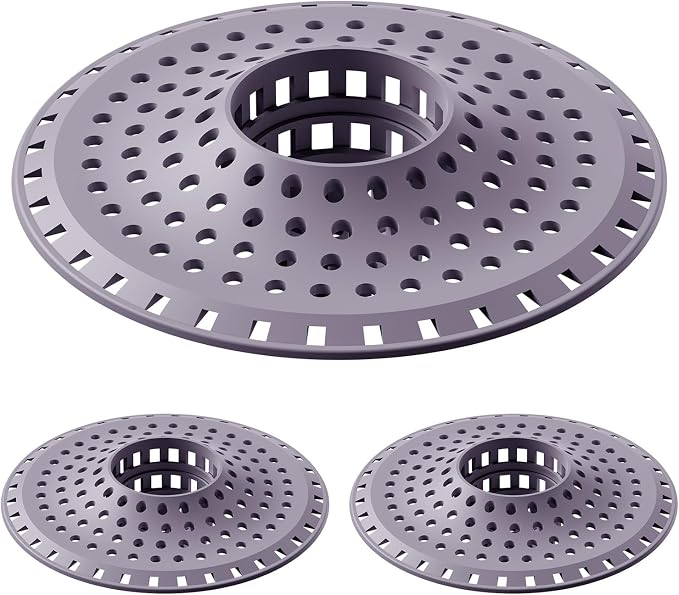 Shower Hair Drain Catcher, Silicone Bathtub Drain Hair Catcher Strainer by SayGoodbyetoHairClogging