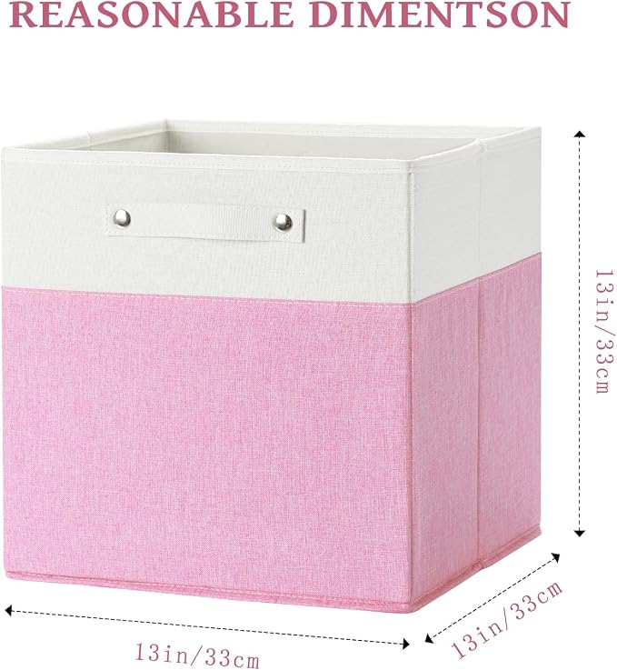 13 x 13 Inch Fine Linen Storage Bins - Image 3