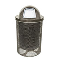COATEDOUTDOORFURNITURE 32-Gallon Heavy-Duty Punched Steel Round Trash Receptacle by CoatedOutdoorFurniture