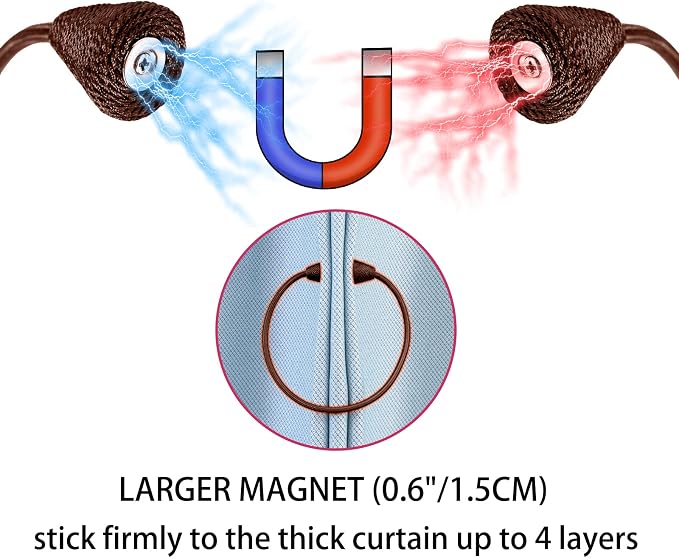 2 PCS Magnetic Curtain Tiebacks, European Style Convenient Drape Tie Backs - Image 6