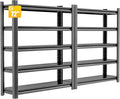2 Pieces Garage Shelving, 5 Tier 72"X47.2"X23.6"Inches, Storage Shelves Heavy by HzdbhdGarageShelving