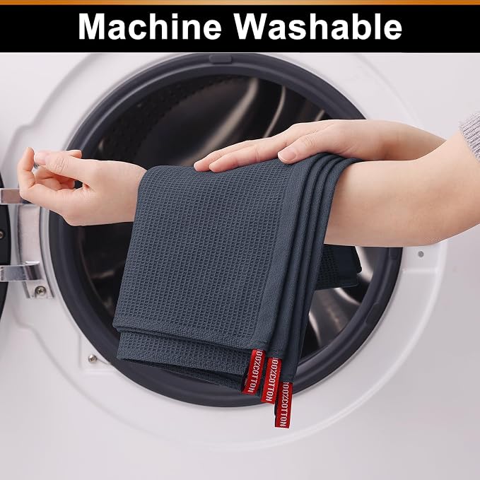 Homaxy 100% Cotton Waffle Weave Dish Cloths - Image 4