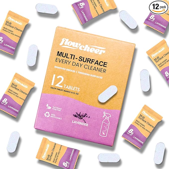 Multi Surface Cleaner Refills -All Purpose Cleaning Tablets-Makes 192 fl oz by Flowcheer