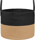 Woven Blanket Basket, 65L Large Rope Storage Bin by JMvicyroam