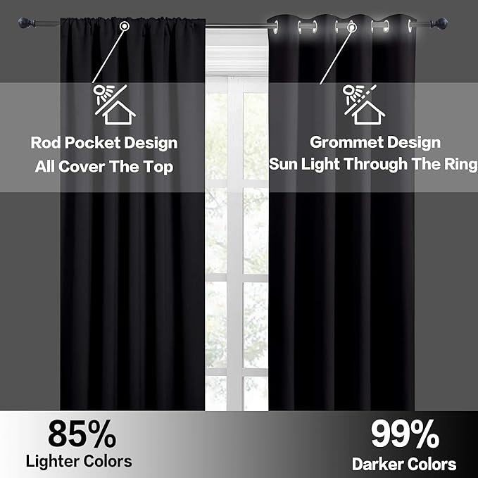 RYB HOME Small Curtains for Kitchen Window - Image 5
