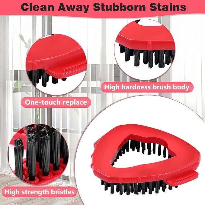 4 Pcs Micro Spin Mop Replacements Head & 2 Chennile Mop Heads & 1 Scrub Brush & - Image 4
