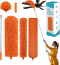 Cobweb Duster with Extension Pole, Cleaner Outdoor 110" Telescoping Extended by Home