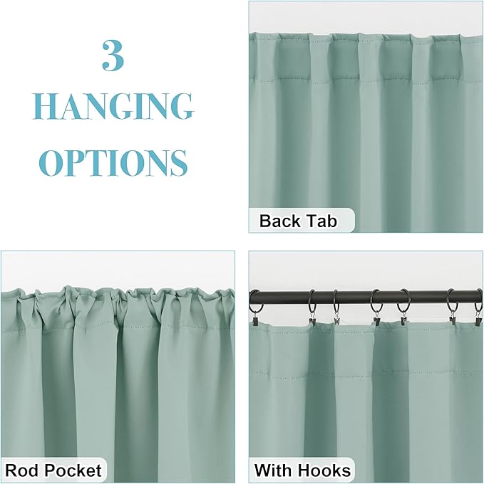 RYB HOME Blackout Curtains for Bathroom - Image 7
