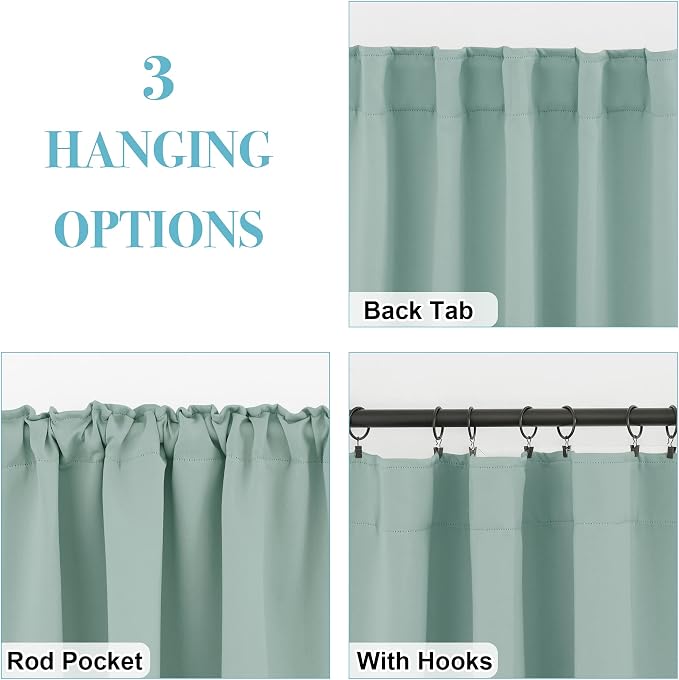 RYB HOME Blackout Curtains for Bathroom - Image 7