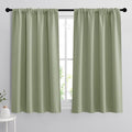 RYB HOME Room Darkening Kitchen Curtains 45 inch Length, Durable Privacy Window by RYBHOME