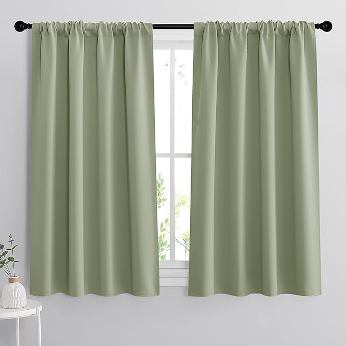 RYB HOME Small Curtains for Bathroom Window, Heavy Duty Thick Privacy Panels by RYBHOME