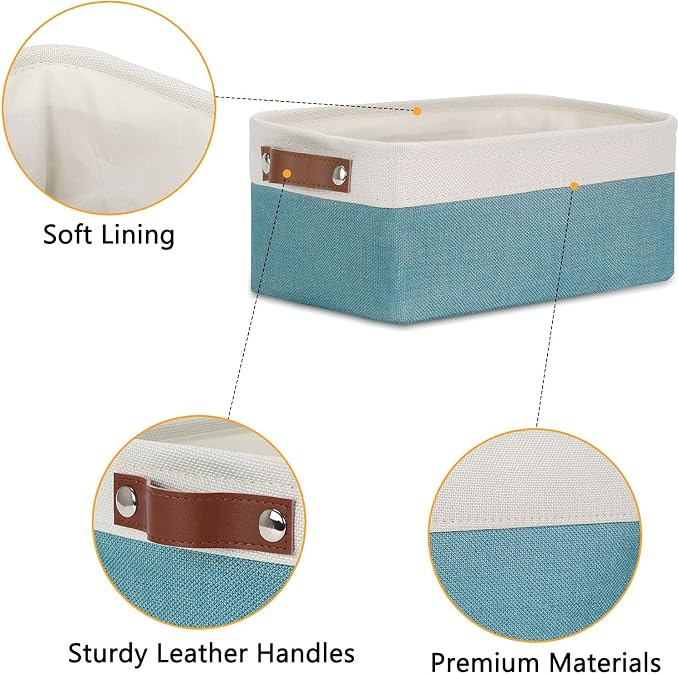 DULLEMELO Storage Baskets Bins for Organizing, Small Fabric Baskets for Shelves - Image 3