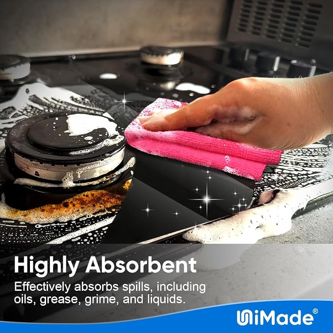 Microfiber Cleaning Cloth, 50PK Reusable Shop Rags Bulk Microfiber Cleaning - Image 3