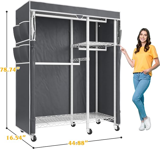 Raybee Clothes Rack with Cover, Clothing Racks - Image 4