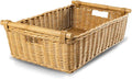The Basket Lady Low Pole Handle Wicker Storage Basket, Extra Large, 21.5 in L x by TheBasketLady