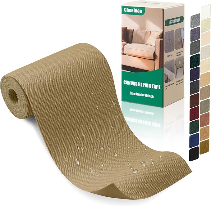 Canvas Repair Tape 4×70 Inch Waterproof Self-Adhesive Fabric Repair Patch by Givethingsanewlife