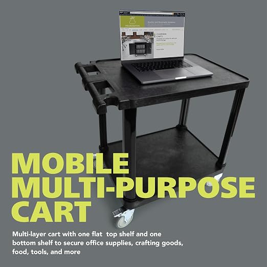 Pearington 2-Tier Compact Multi-Purpose Plastic Utility Cart - Image 3