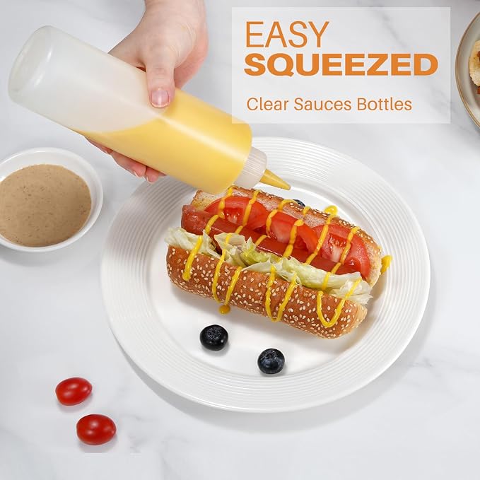 Squeeze Bottles, 16oz Plastic Condiment Squeeze Bottles - Image 5