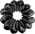 CRAFTSMAN GOLF 12pcs or 1pc Thick Synthetic Leather Golf Iron Head Covers Set by CRAFTSMANGOLF