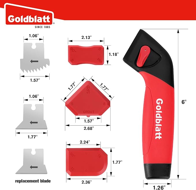 Goldblatt Caulk Remover Tool, Grout Removal Tool, Caulking Tool, Silicone - Image 4