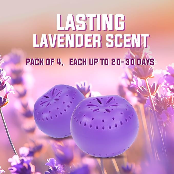 4 Pack Baking Soda Deodorizers, Lavender Scent Shoe Deodorizer Balls, Air - Image 3