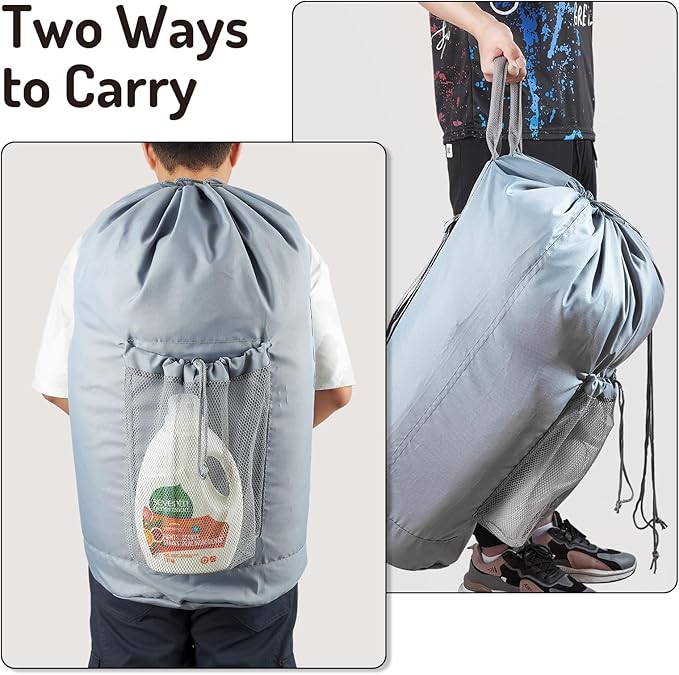 Backpack Laundry Bag, Large Laundry Backpack - Image 5