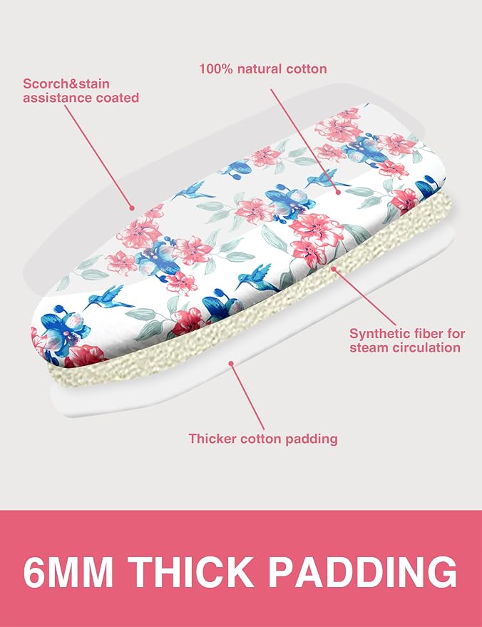 Extra Wide Ironing Board Cover and Pad, 18X49 Reflective Silicone Ironing Board - Image 3