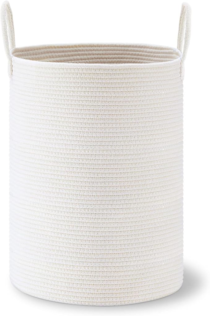 VIPOSCO Large Laundry Hamper, Tall Woven Rope Storage Basket - Image 8