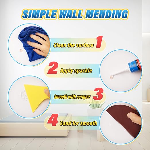 DIYSELF-Drywall-Repair-Kit-Fast-Drying, Wall Mending Agent, 9 Pack Spackle Wall - Image 6