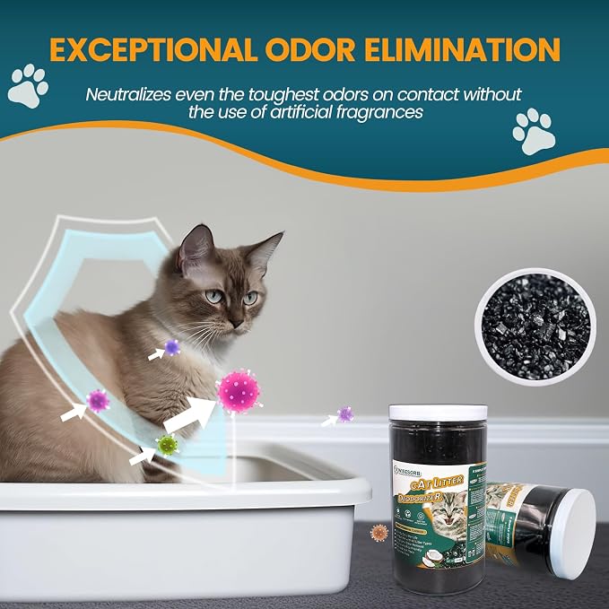 Cat Litter Deodorizer 2.4Lb Activated Carbon Litter Box Odor Eliminator - Image 6