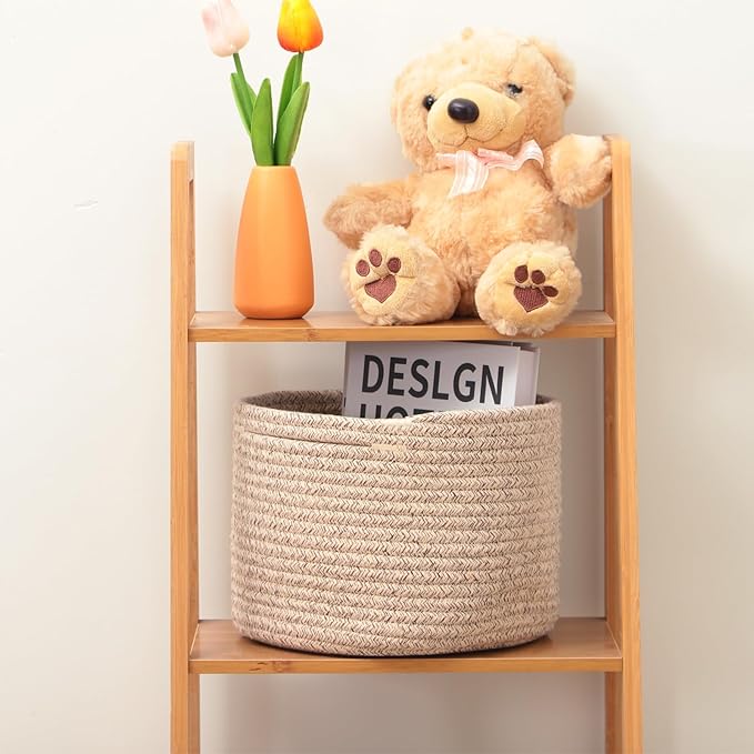 Small Basket for Organizing | Cube Shelf Closet Storage Baskets | 9.7×9.7×7.1” - Image 5