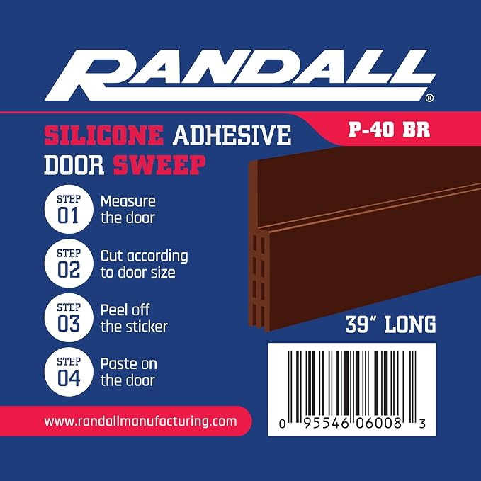 Adhesive Backed Door Draft Stopper – Silicone Under Door Sweep - Image 7
