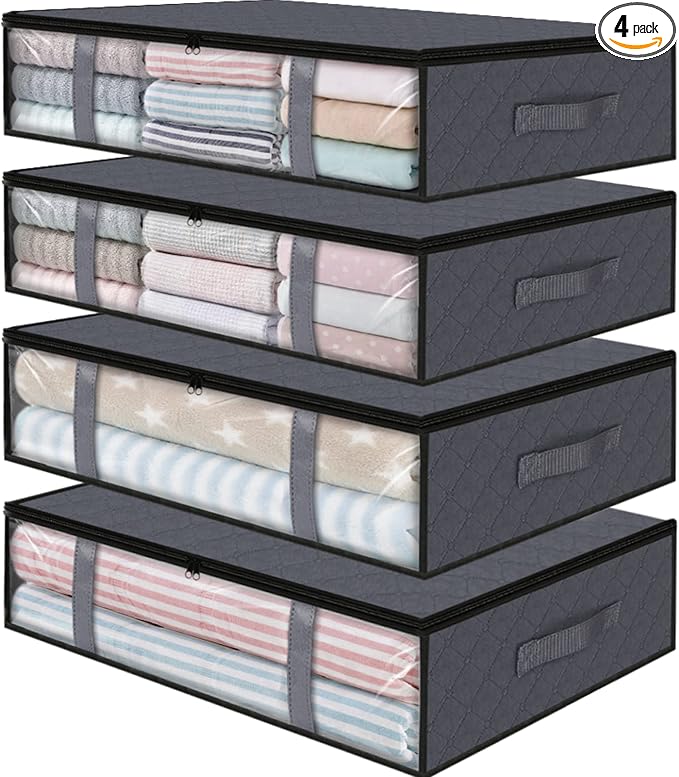 StorageRight Under Bed Storage Bins, Breathable Organizer by StorageRight
