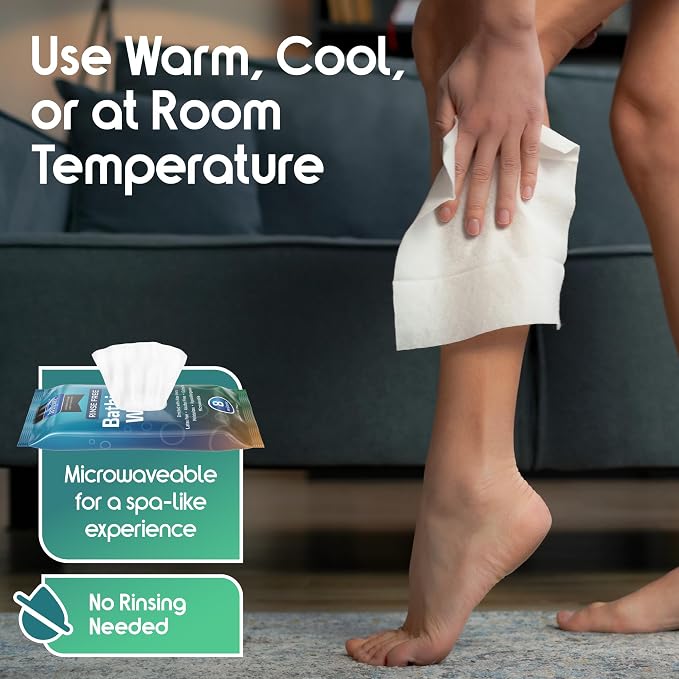 Inspire Ultra Thick Rinse-Free Bath Towels | Shower Towels - Image 4
