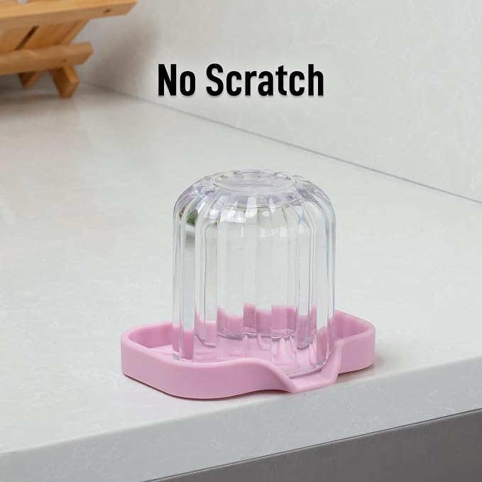 Zulay Kitchen Small Silicone Sponge Holder – Space-Saving Sink Organizer Tray - Image 7