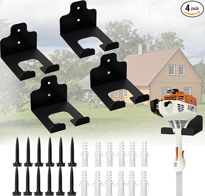 Garage Organizer Trimmer Rack, Wall Mounted Tool Hanger by Unknown