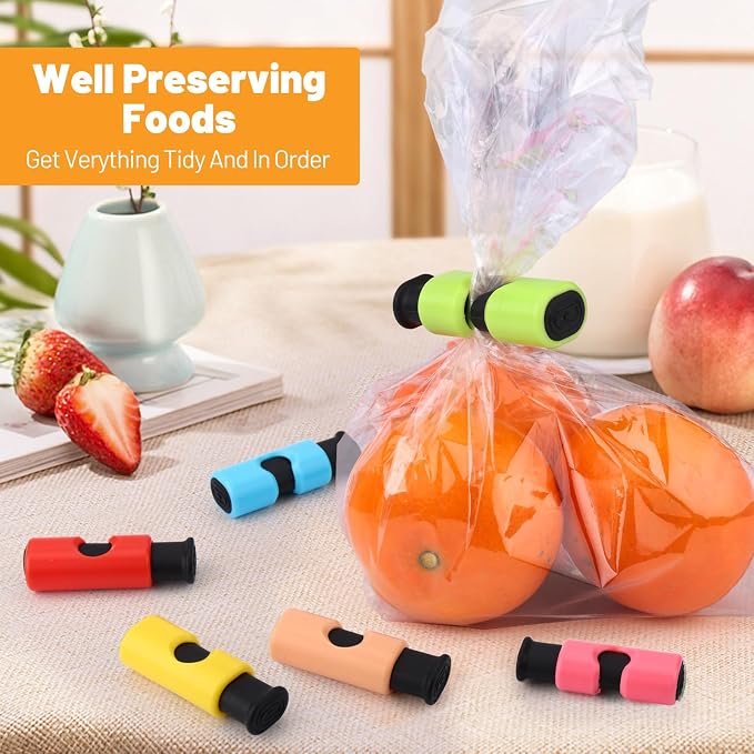 AmoreAngel Crafts 12 Pack Bread Bag Clips，Squeeze Lock Food Bag Clips, Plastic - Image 6