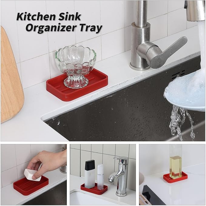 Silicone Kitchen Sink Organizer Tray - Image 4