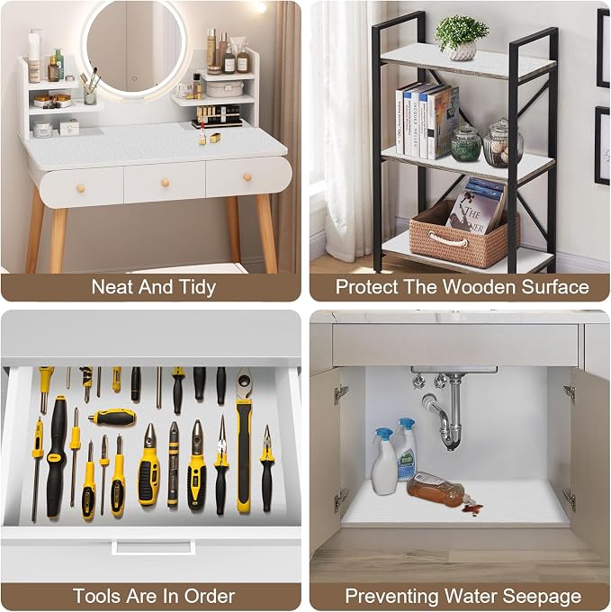 OcePor Non-Adhesive Drawer and Shelf Liner 24IN x 30FT，Non Slip Cabinet and - Image 7