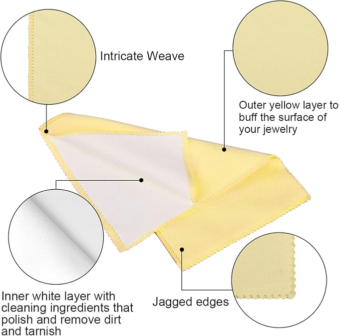 SEVENWELL Silver Polishing Cloth, Jewelry Cleaner Cloth - Image 2