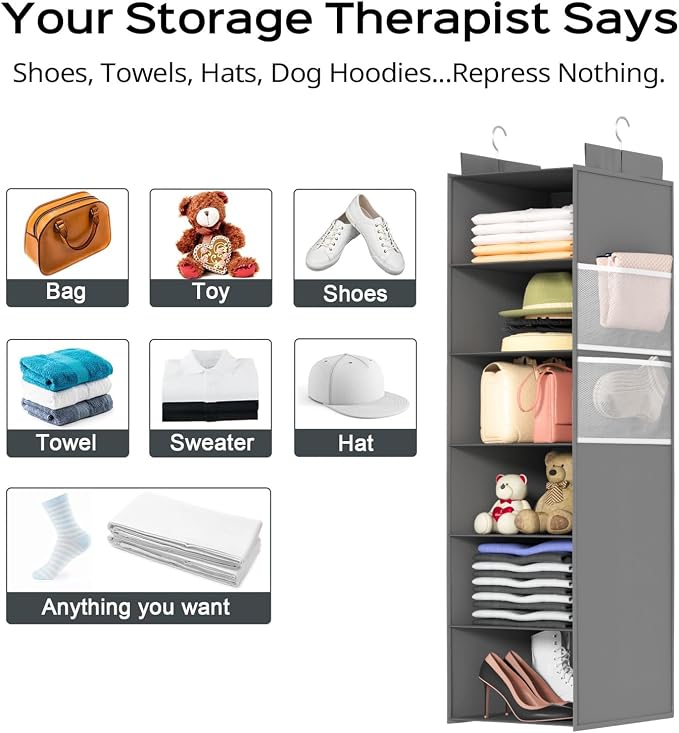 Extra Deep Hanging Closet Organizer - Image 8