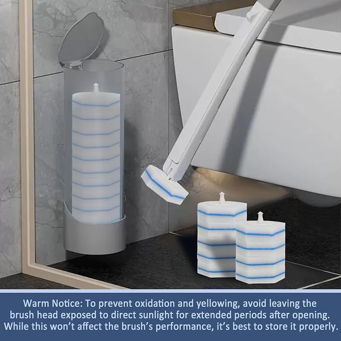 Disposable Toilet Bowl Wand Refills, Toilet Cleaner Refill Pads Compatible - Image 3