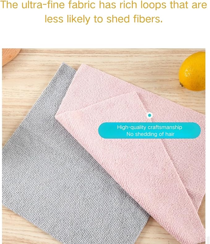 Microfiber Cleaning Cloths 100 Pack Microfiber Towels Hanging Bags 8.7x8.7 in - Image 5