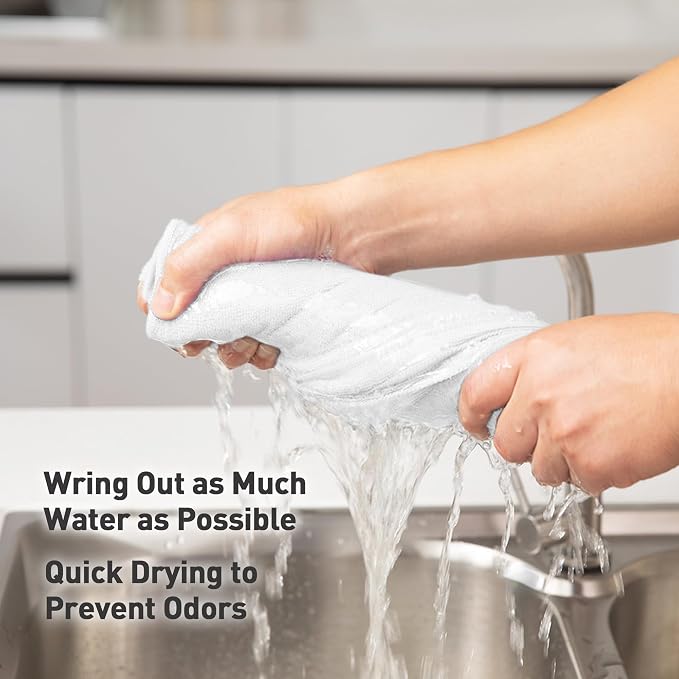 White Microfiber Cleaning Cloth 13"x13", Ultra Soft Absorbent Microfiber - Image 5