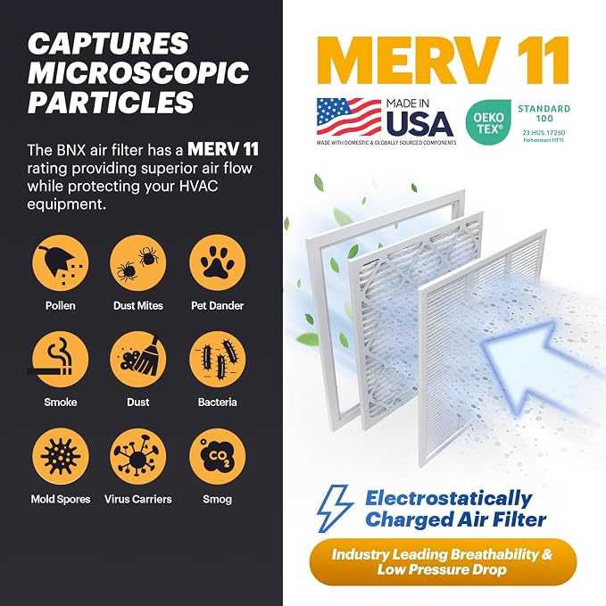 BNX TruFilter 14x18x1 Air Filter MERV 11 - Image 3